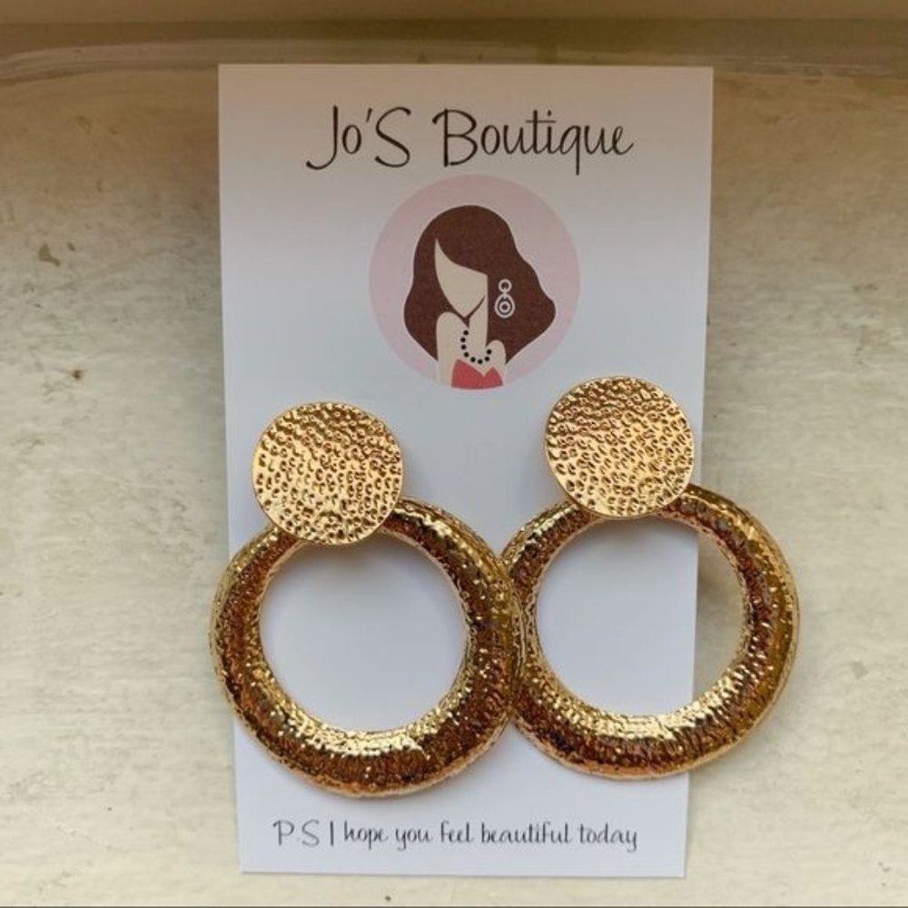 Modern studs gold earrings